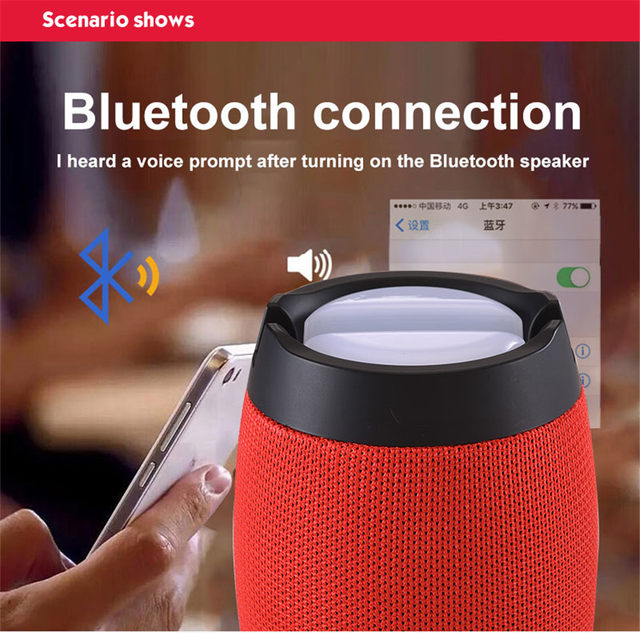 Wireless Portable Speaker Column HIFI Stereo Bluetooth Speaker Bass