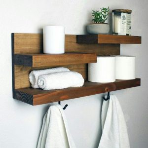 Wooden Bathroom Shelves