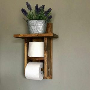 Wooden Toilet Paper Holder