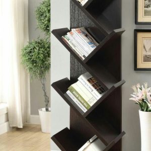 Wooden library magazine rack