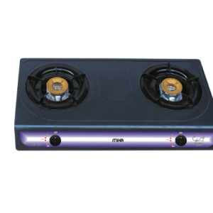 Gas Stove, Table Top, Non Stick, 2 Burner, Grey