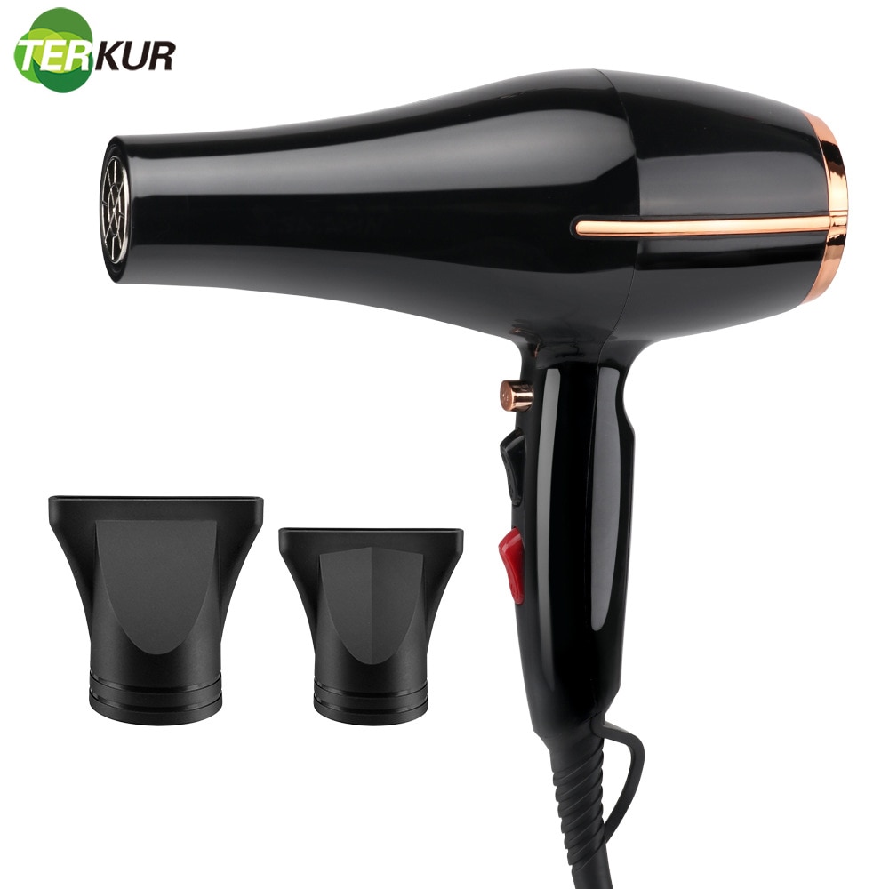 Hair Dryer High Power Hot and Cold Professional Blow Dryer Blowdryer Multifunction 6 Gears Adjustable Air Colleciting Nozzle EU