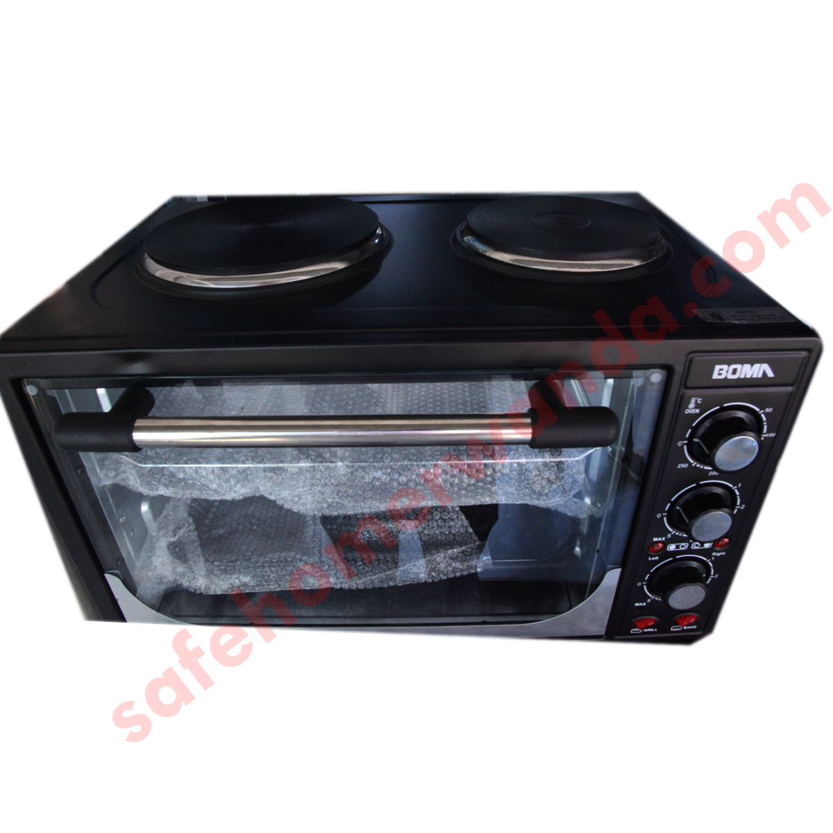 Electric Mini Oven and Grill with Double Hot Plates