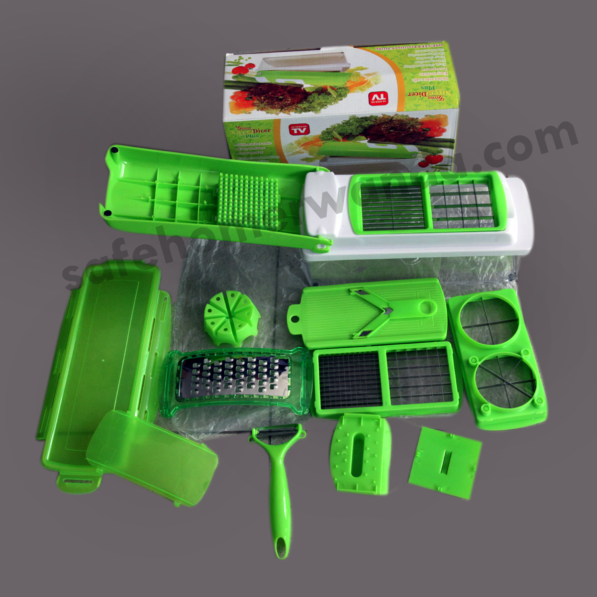 Nicer Dicer Plus compact 7-piece dicing set Vegetable, fruit, multi slicer