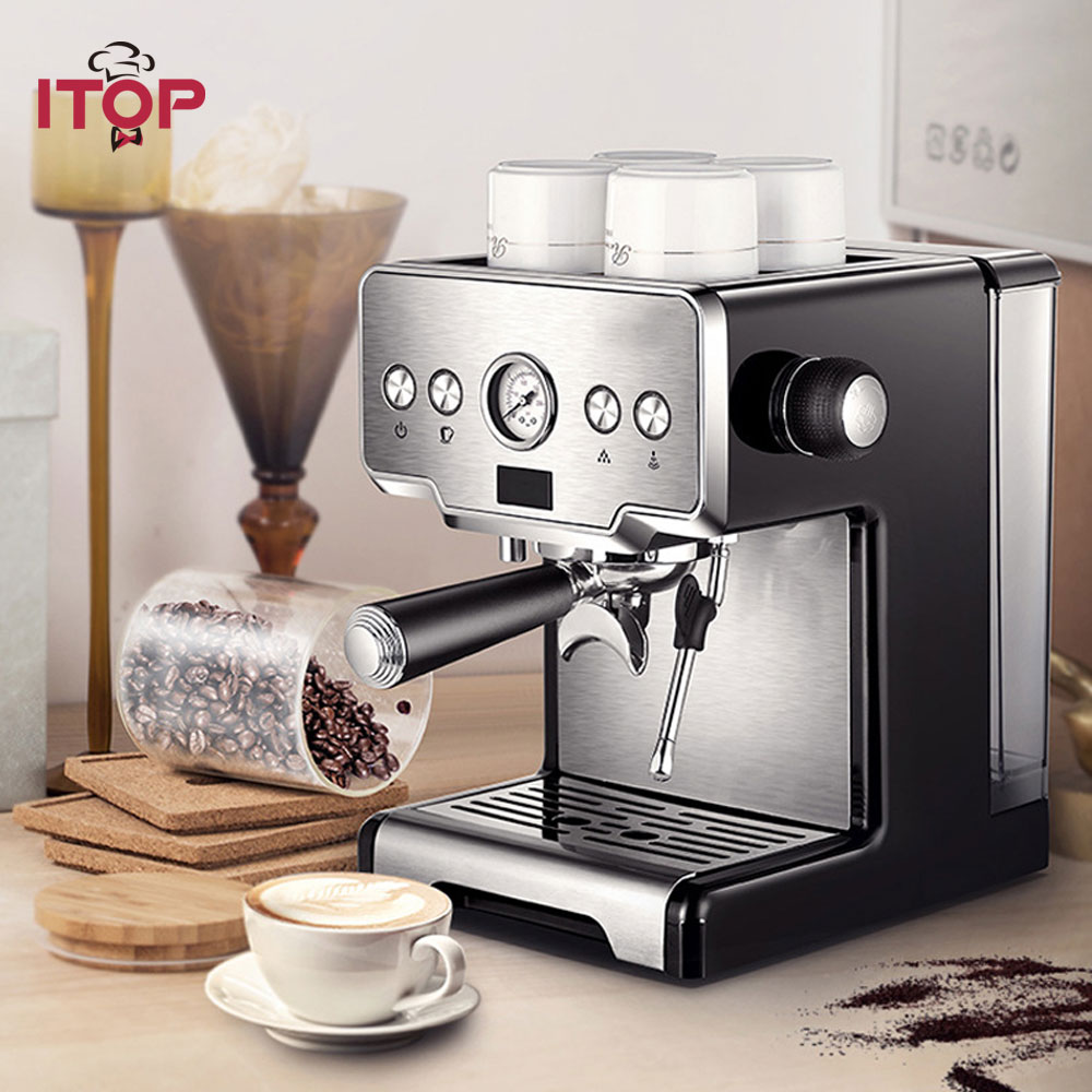 ITOP 15 Bar Italian Semi-automatic Coffee Maker Cappuccino Milk Bubble Maker Americano Espresso Coffee Machine for Home