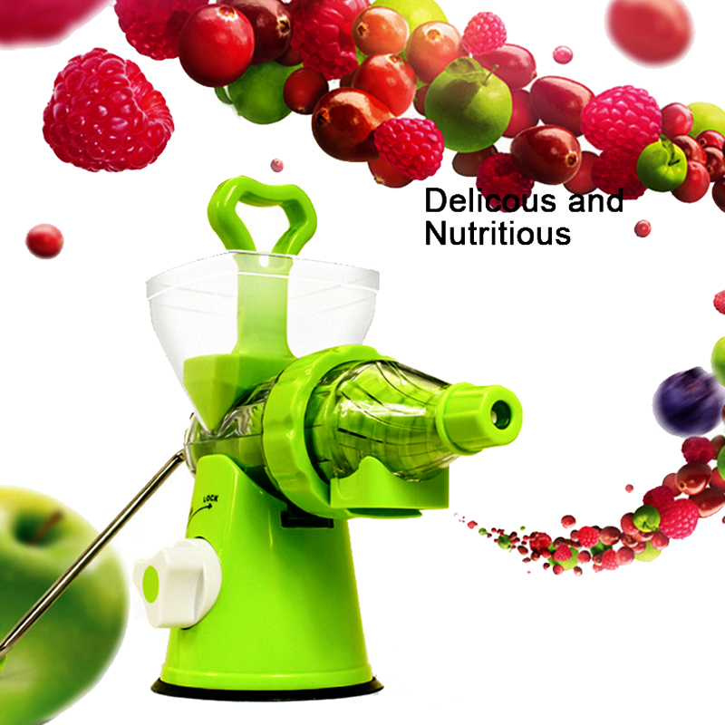 Multifuctional Kitchen Household Crank Single Auger Juicer with Suction Base home Juicer for Wheatgrass Fruit Vegetable