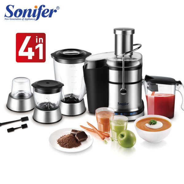 Multifunctional Food Processor High Power Juicer Food Mixer Stirrer Electronic Intelligent Control Home Standing 220V Sonifer