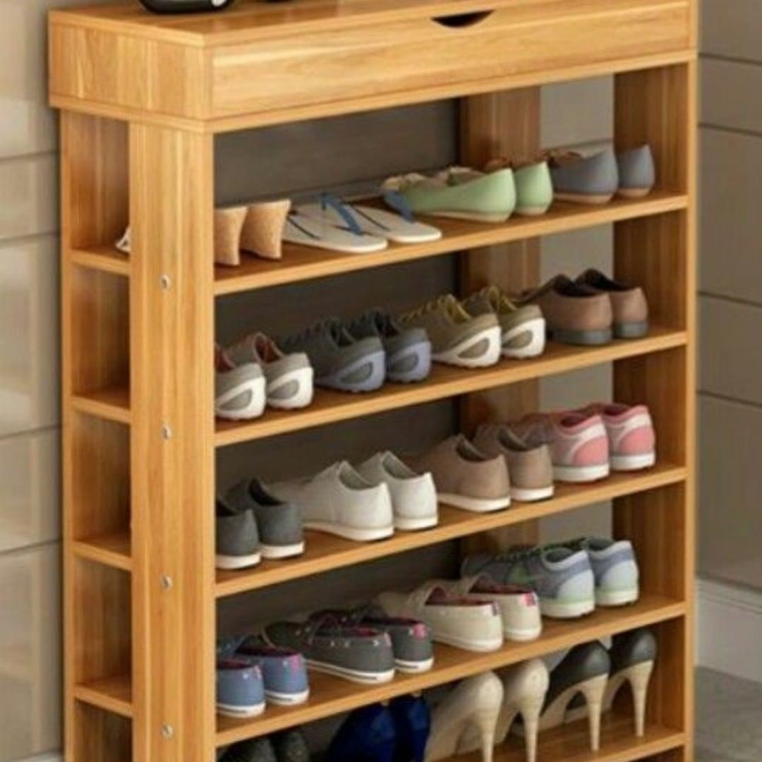 Wooden shoe wardrobe