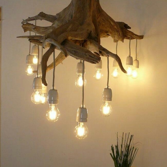 Wooden Hanging Light