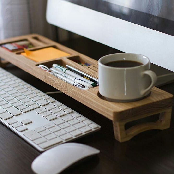 Wooden Bamboo Computer Accessories holder