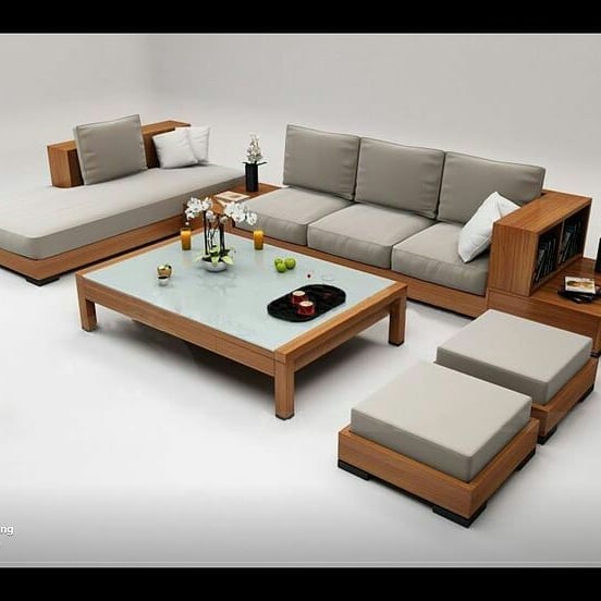 Wooden Living Room Sofa