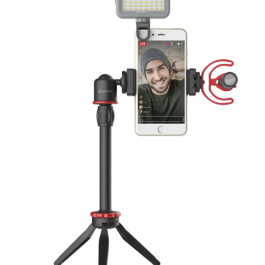 LED Light and by-MM1+ Video Microphone