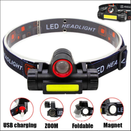 Head Flashlight and USB Charger Magnet