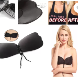 Women Stick-on Lightly Padded Bra  (Black)