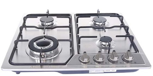 4-burner built-in gas cooktop