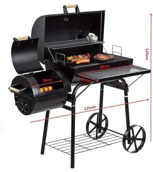 Smoker BBQ Grill Trolley Charcoal Grill