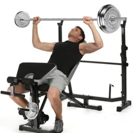 Adjustable Weight Bench with Squat Rack