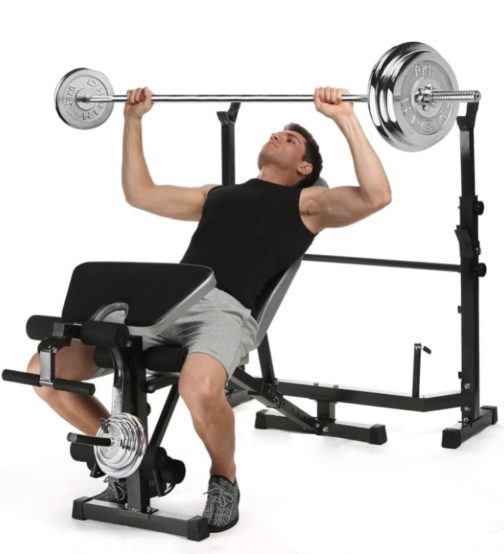 Adjustable Weight Bench with Squat Rack - Image 2