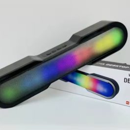 wireless music desktop audio speaker with RGB lighting.