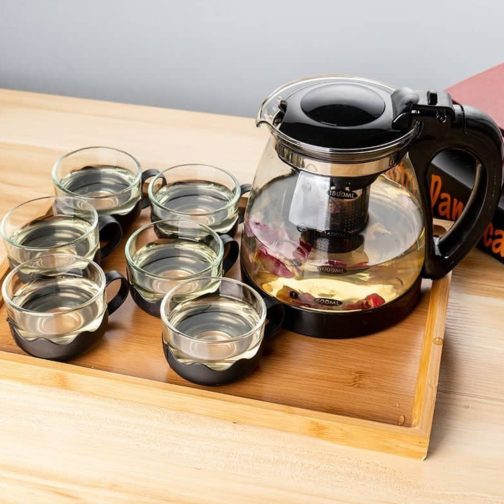 Elegant Glass Tea Set with Infuser – 7-Piece Set