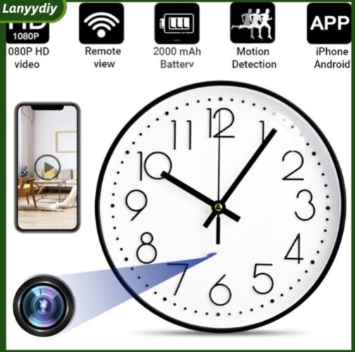 Lanyydiy 1080P HD Hidden Camera Wall Clock