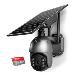 4G Wireless Solar Security Camera with wifi and 4x digital zoom