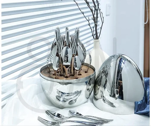 24pcs cutlery set with oval case