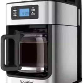 Coffee maker with grinder