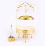Elegant gold serving dish