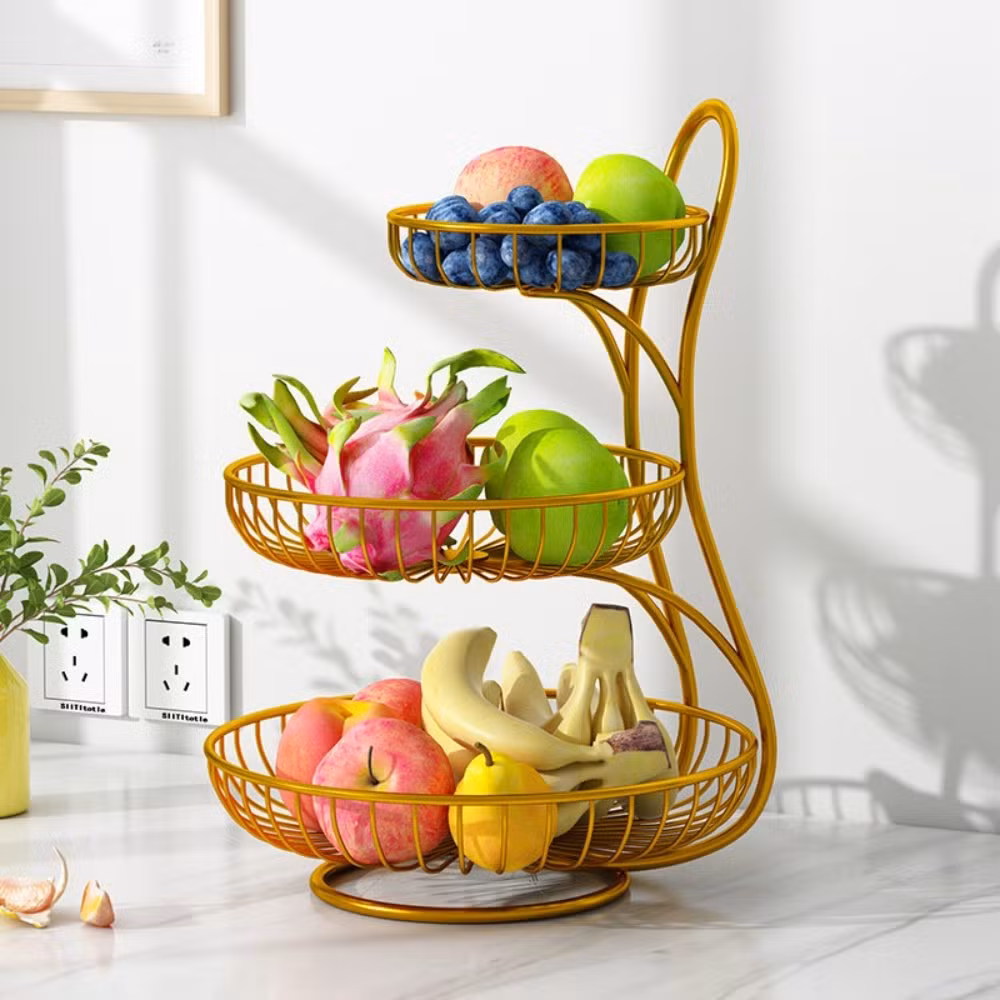 Fruit holder plastic with iron strucure fruit basket