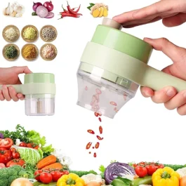 4-In-1 Handheld Electric Vegetable Cutter Set