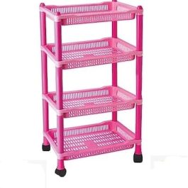 4-Tier Plastic Multipurpose Storage Rack