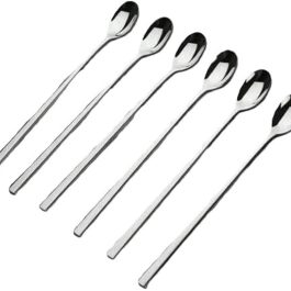 Long-Handled Stainless Steel Serving Spoon 6Pcs
