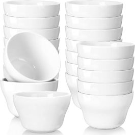 White Ceramic Stackable Bow 12Pcs