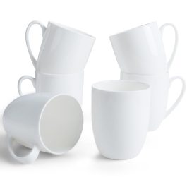 12Pcs White Ceramic Coffee Mug