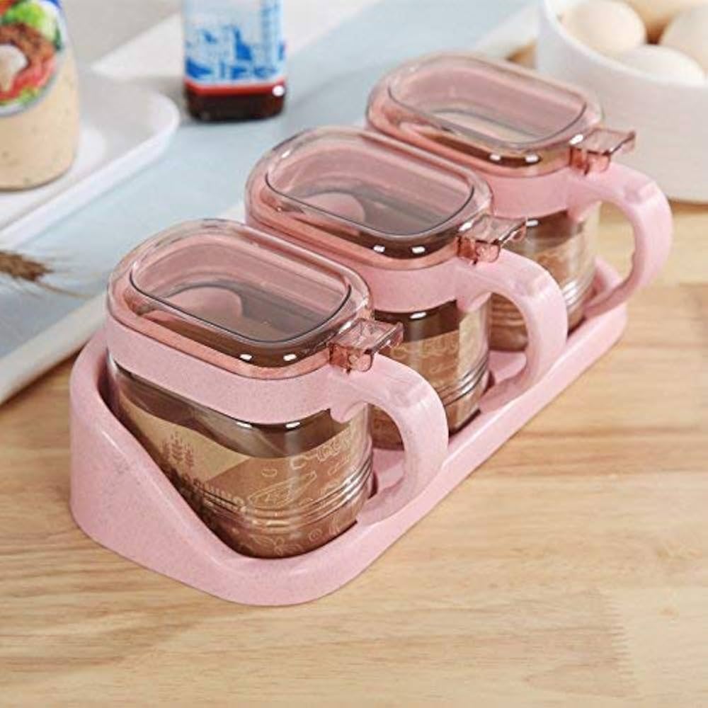 Glass Transparent Spice Jar Seasoning Box Set - Image 2