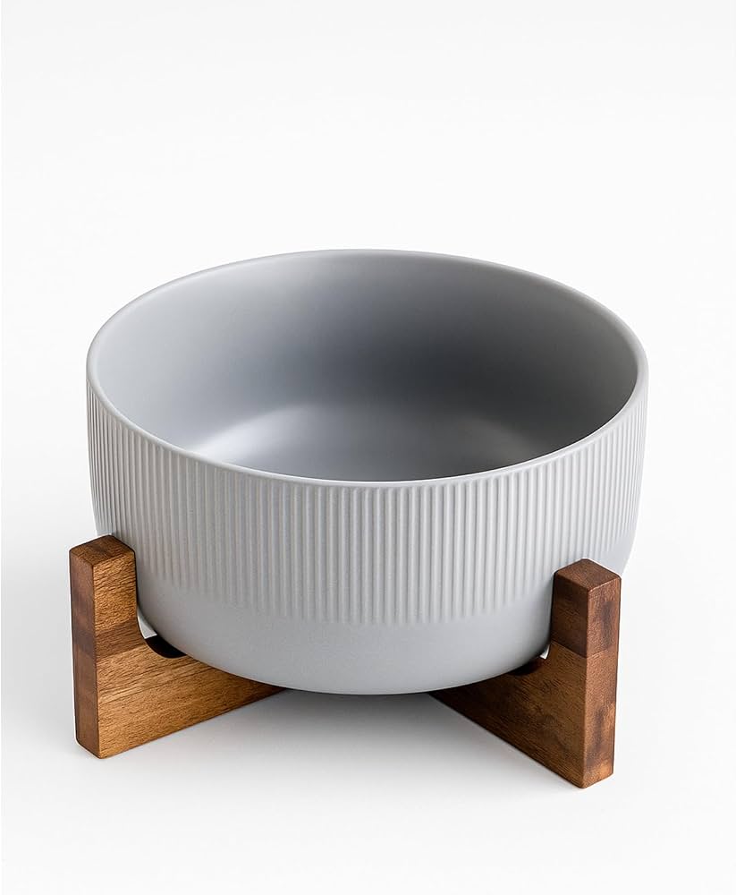 Danny Home Porcelain Salad Bowl With Wooden Frame - Image 2