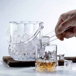 Diamonds Crystal-Cut Glass Ice Bucket