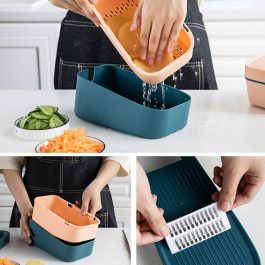 Multifunctional 5-In-1 Mandoline Vegetable Slicer