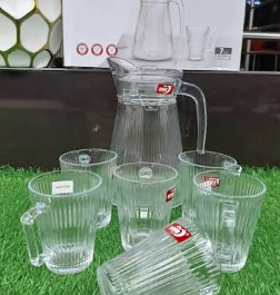 Water Set 7Pcs 6Glasses 1 Jug