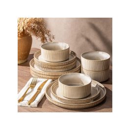 Ribbed Ceramic Bowl 24Pcs