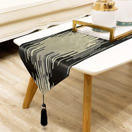 Elegant Modern Jacquard Satin Table Runner