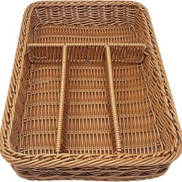 Wicker Cutlery Organizer Tray