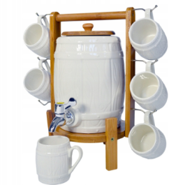 Smart View Elite 2Pk Water Pot With Cups And A Bamboo Base
