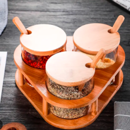 Glass Bamboo Lid