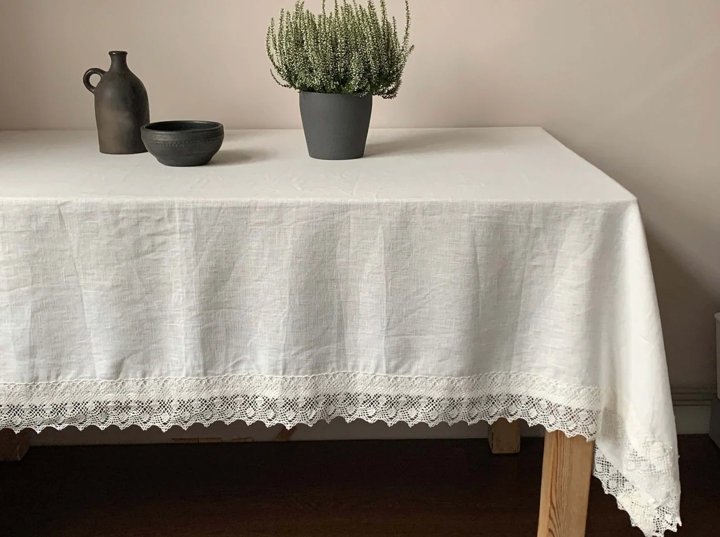 White Lace Tablecloth