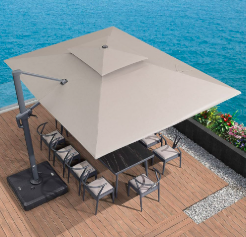 Spacmirrors Offset Hanging Patio Umbrella
