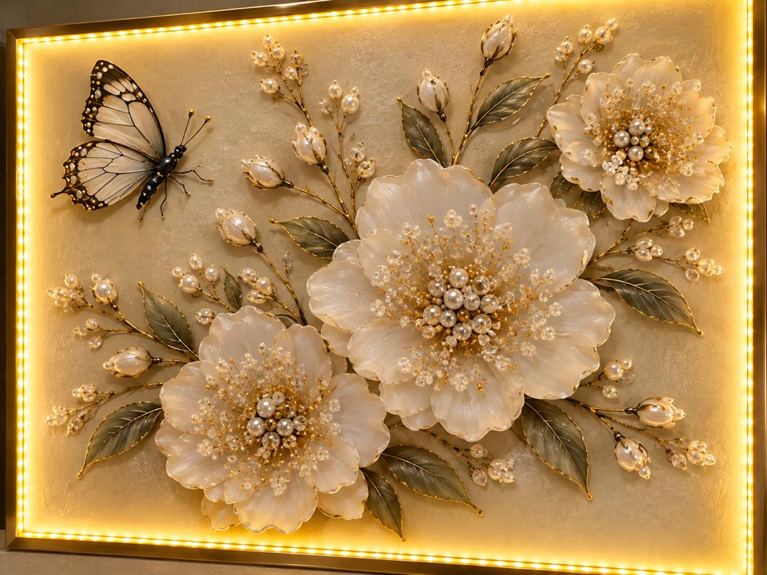 3D Flower Wall Panel 40/60 Cm