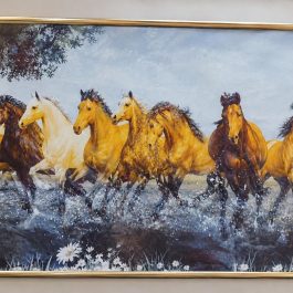 Running Horse Canvas Wall Art  50/100Cm