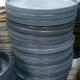 Ribbed Stoneware Dinner Plates 12Pcs